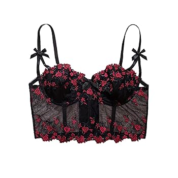 Amazon.com: bawilom Women Vintage Floral Embroidery Corset